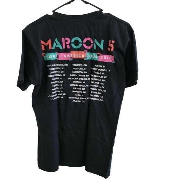 Maroon 5 2013 North American Tour T-Shirt Womens Size Medium Band Concert Tee - Picture 2 of 3